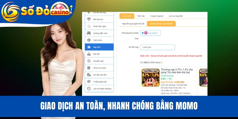 Giao dịch an toàn, nhanh chóng bằng Momo